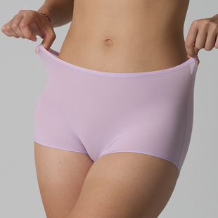 FITS EVERYBODY PANTY薄款不卷边纯色高弹内裤打底中腰女士平角裤