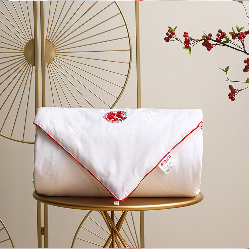 恒源祥蚕丝被100桑蚕丝轻盈丝滑被芯子母被秋冬被子全棉四季结婚