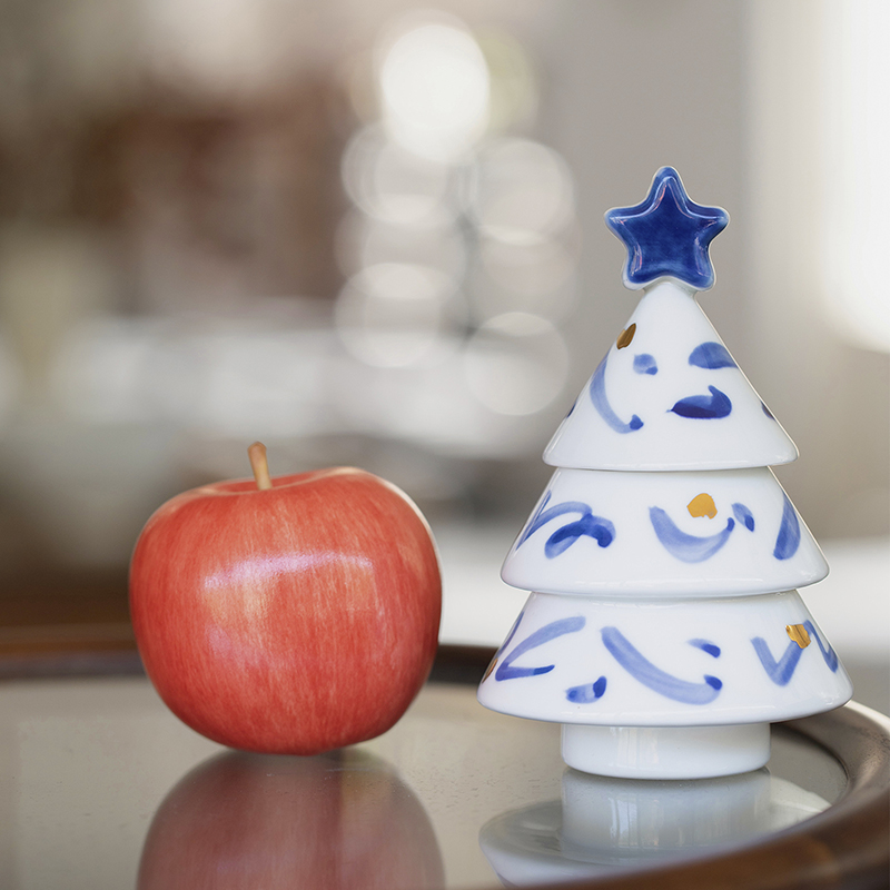 曼叙圣诞节礼物陶瓷苹果香插