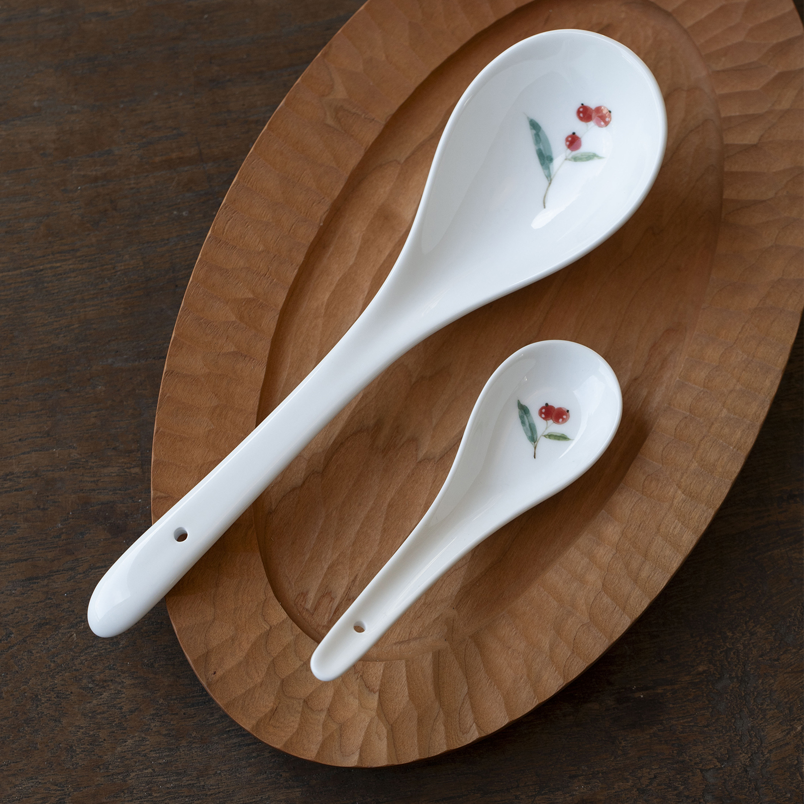 曼叙景德镇陶瓷汤勺长柄