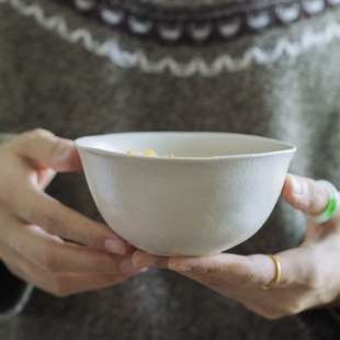 曼叙粗陶饭碗日式复古家用煲仔饭碗耐高温米饭碗特别好看的高级碗