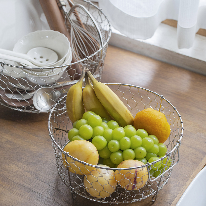 曼叙家用不锈钢洗菜水果沥水篮