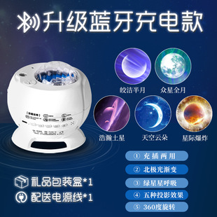 万火北极光水波纹蓝牙音箱卧室星空投影灯氛围灯小夜灯生日礼物