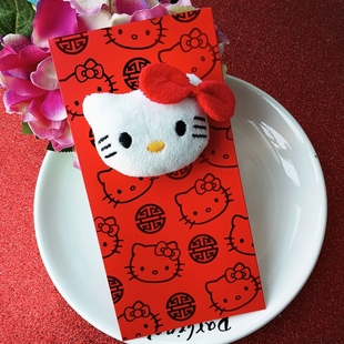hellokitty新年红包2025年新款创意毛绒玩偶压岁包卡通可爱利是封
