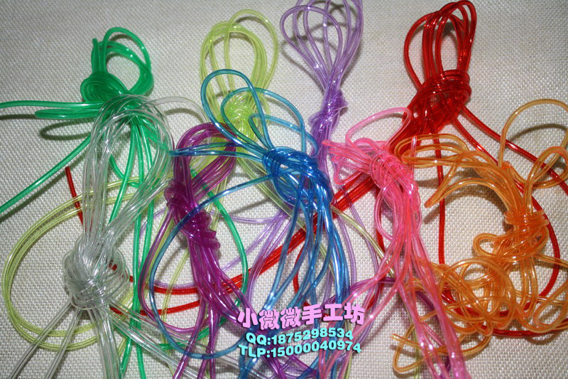 2毫米彩色塑料管软管空心管手编软管童年回忆手工编织水晶胶线5米
