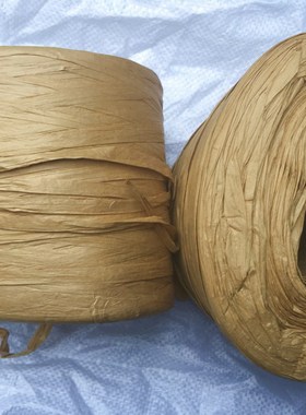 拉菲草钩包帽子扁宽纸绳绑花束蛋糕盒绑绳桌裙窗帘拉菲草1000米