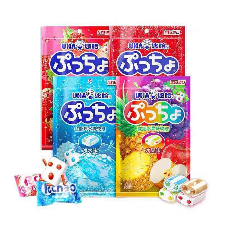 UHA悠哈普超果汁软糖日本进口夹心糖果水果糖办公室解馋休闲零食