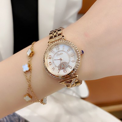 镶钻个性风学生防水女士手表