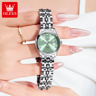 正品新款欧利时钢带明星款品牌女士手表经典爆款日历夜光防水女表