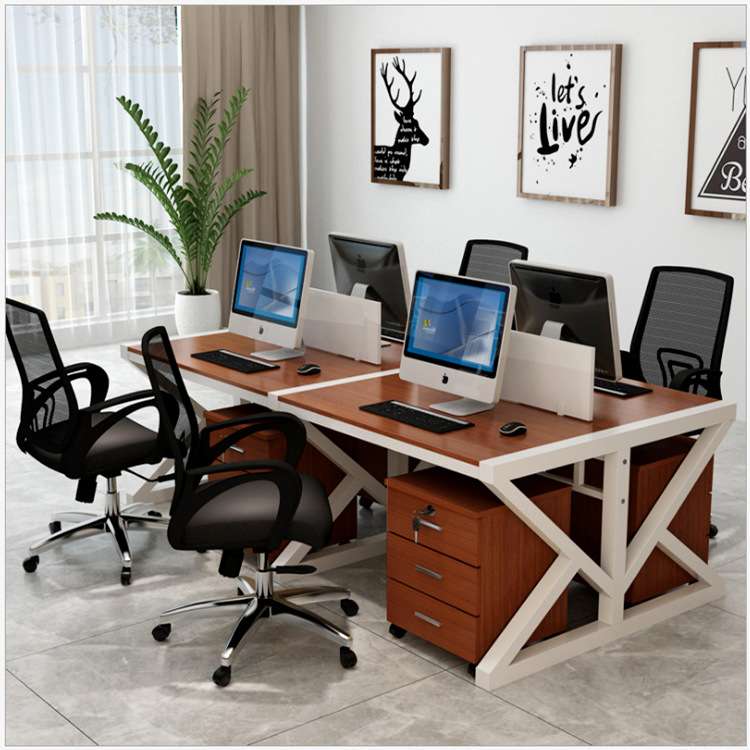 职员办公桌4人/6人位屏风隔断卡座2人员工位电脑桌椅简约办公桌