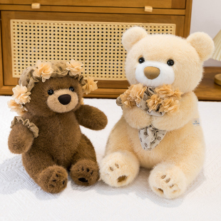 可爱手捧花束小熊玩偶泰迪抱抱熊公仔布娃娃情侣女友闺蜜生日礼物