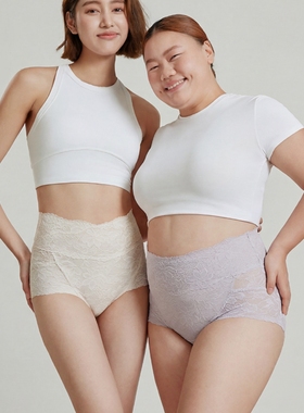 梅因斯V线微雕蕾丝轻塑裤 女夏款高腰蕾丝收腹内裤N26NF2391新款