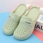 软底防滑百搭休闲外穿时尚 女夏季 包头洞洞凉拖鞋 轻便舒适半拖沙滩