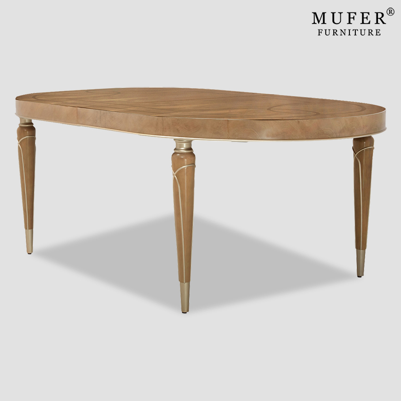 慕妃实木长餐桌复古轻奢