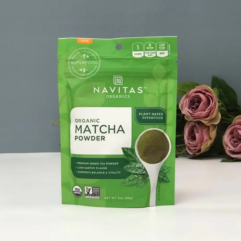 现货Navitas Premium matcha powder有机高级别无糖纯抹茶粉绿茶