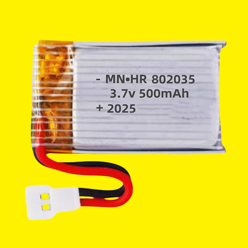 遥控飞机电池3.7v500通用儿童泡沫无人机电池大容量802035锂电池