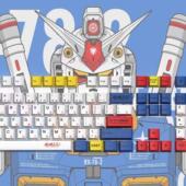 104 高达动漫主题热升华PBT键帽61 108配列十字卫星轴通用