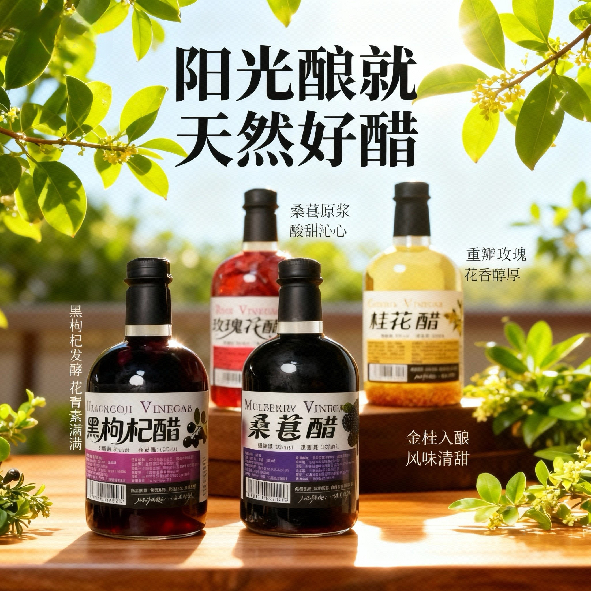 零酒精发酵花果醋饮料500ml