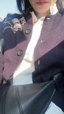 主播同款紫色毛衣开衫女2025新款秋冬小个子时尚减龄百搭针织衫