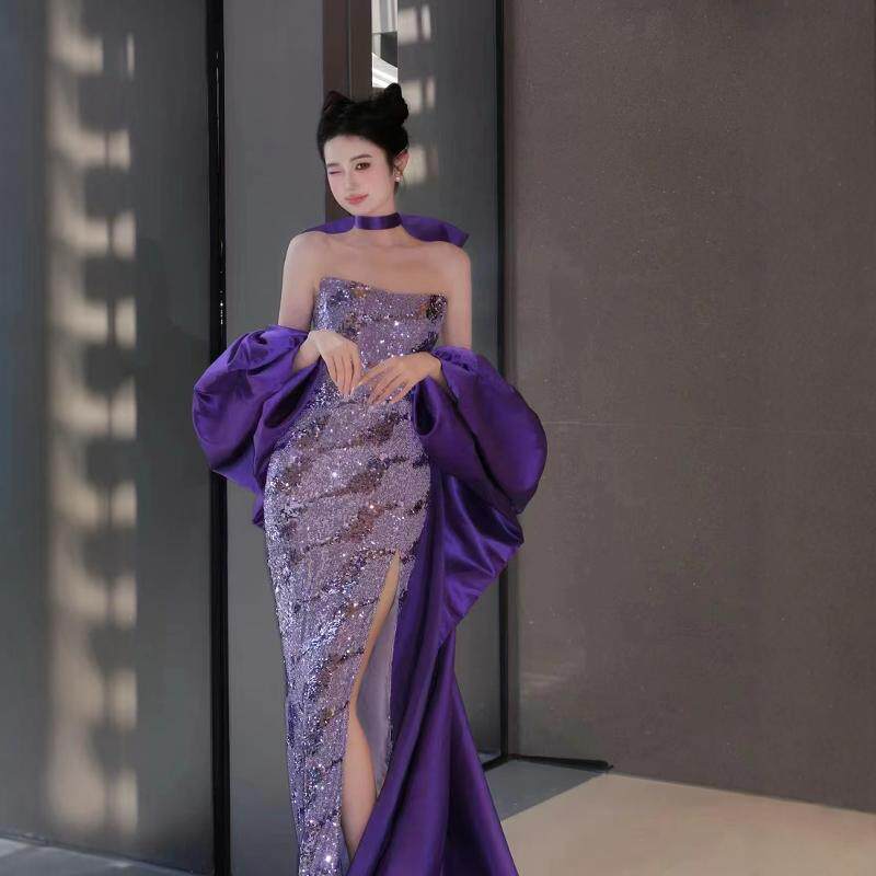 成人礼礼服鱼尾裙订婚高端气质