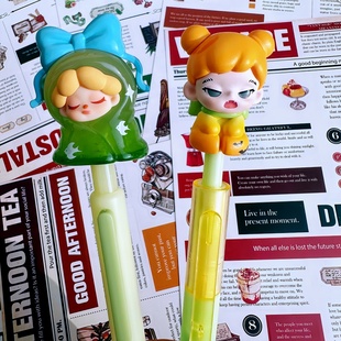 可爱正版萌粒笔刷题0.5卡通子弹头diy高颜值中性笔文具学生小众新