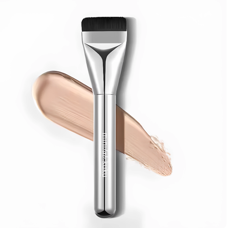 minilab kuku一字型粉底刷化妆刷不吃粉扁头无痕粉底液盘刷超薄