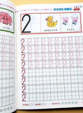 幼儿园数字描红本0-10-100练字本