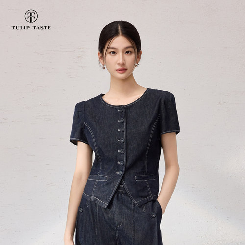 郁香菲优雅牛仔外套女