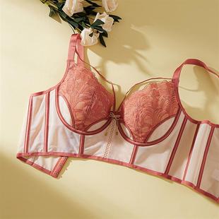 兔耳朵调整型内衣女薄款 夏季 大胸显小胸上托防下垂矫正收副乳文胸