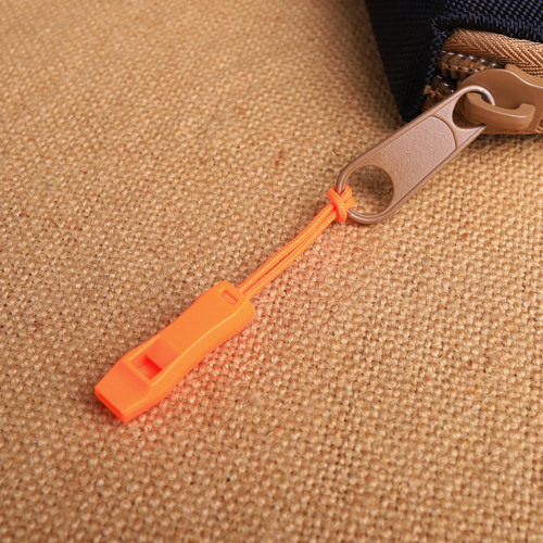 拉链拉片哨子 户外迷你求生口哨野外救生哨子塑料拉链头应急拉尾