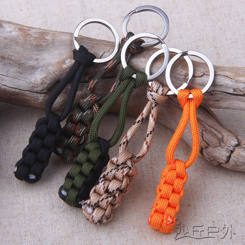 伞绳编制刀坠 钥匙扣挂饰 钥匙扣 吊坠尾坠刀尾坠
