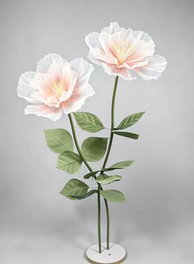 温柔渐变色仿真桃花花束