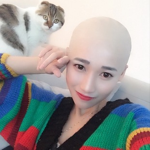 演员假光头套 假发乳胶头套 儿童演出小品假发秃头cos和尚 光头套