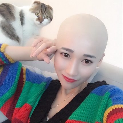 影视演员装扮假光头套乳胶头套儿童演出小品假发光头cos和尚头套