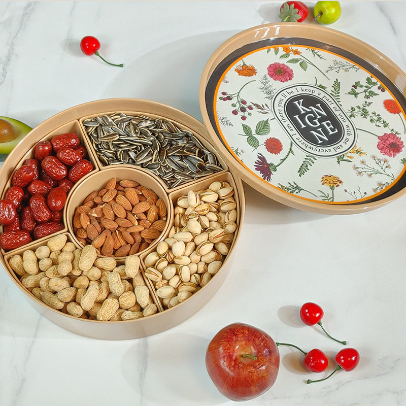 批发过年果盒果盘喜庆干果盘家用分格密胺糖果水果盘多功能收纳盒,餐饮具,果盆/果盘/果篮,淘宝优惠券,粉丝福利购,淘宝优惠卷