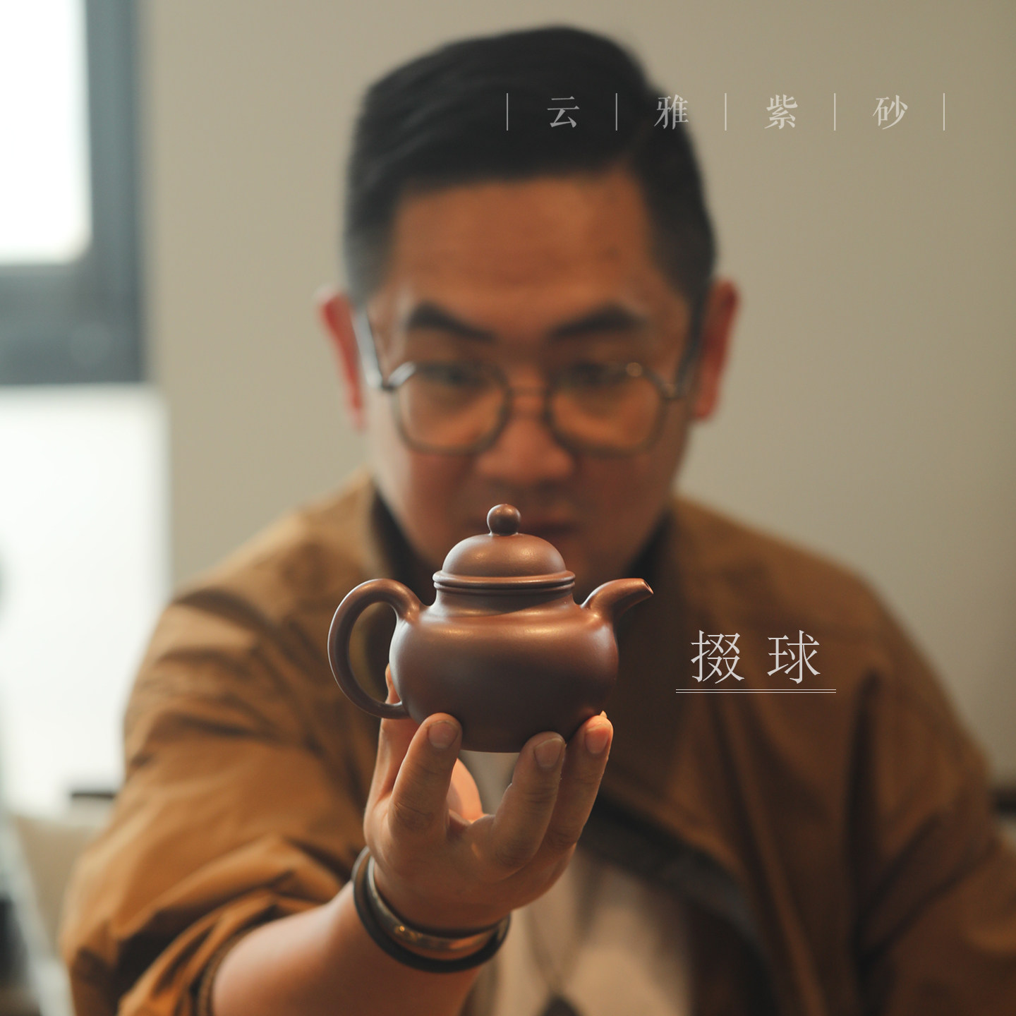 云雅 宜兴紫砂壶家用茶室手工泡茶壶原矿紫泥掇球250ml顾杏娟茶具
