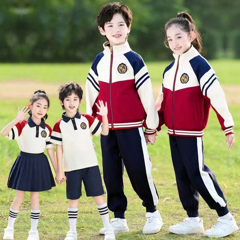 幼儿园园服夏装儿童运动会班服套装冲锋衣班服小学生校服春秋套装