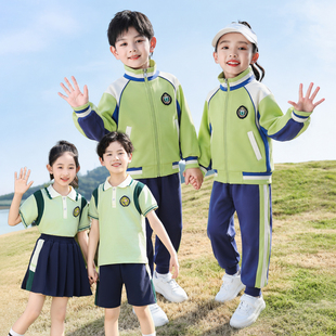 幼儿园园服夏装大班毕业服校服儿童夏季短袖棉质运动风小学生班服