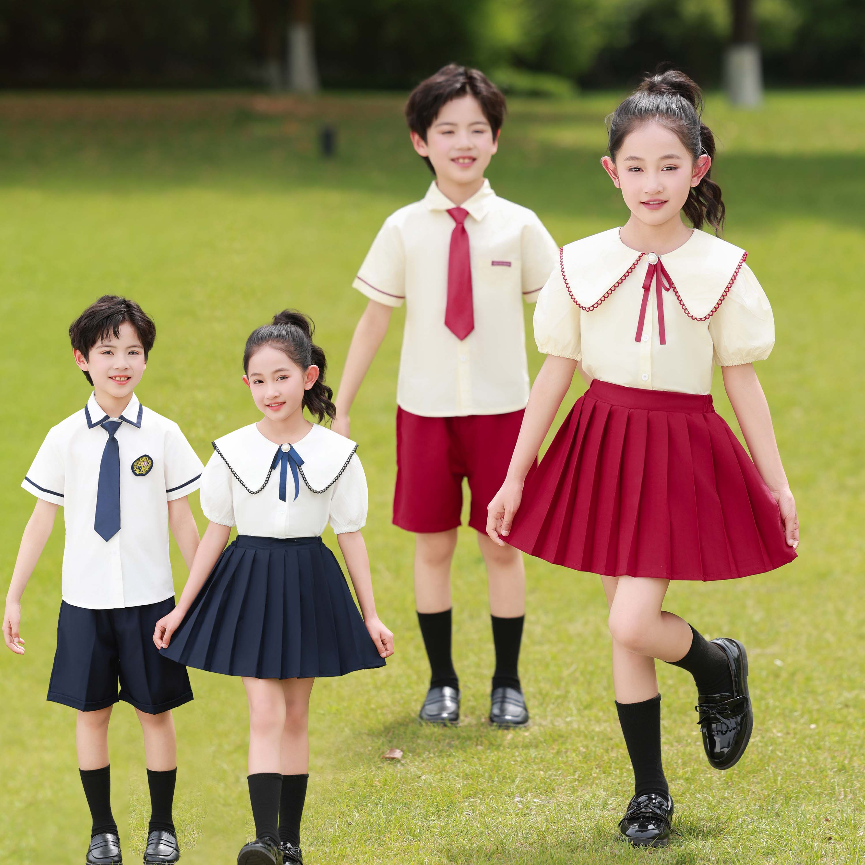 朗诵合唱服纯棉透气抗皱毕业照