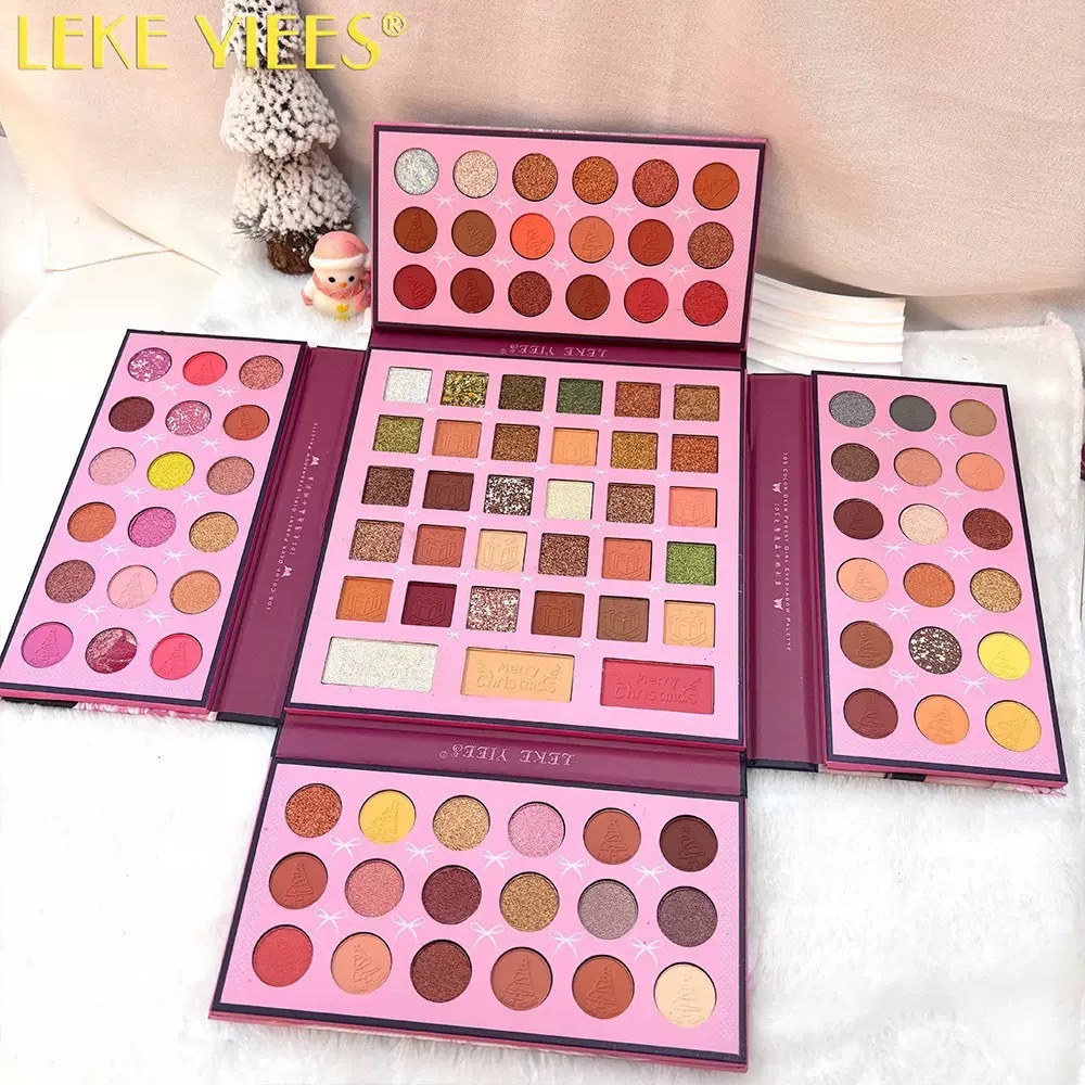 眼影自由~超全颜色眼影腮红修容一体盘珠光哑光107色闪钻高光修容