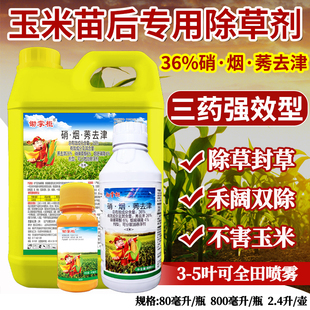 玉米地除草专用剂不伤玉米苗后封杀双效硝磺草酮烟嘧磺隆莠去津药