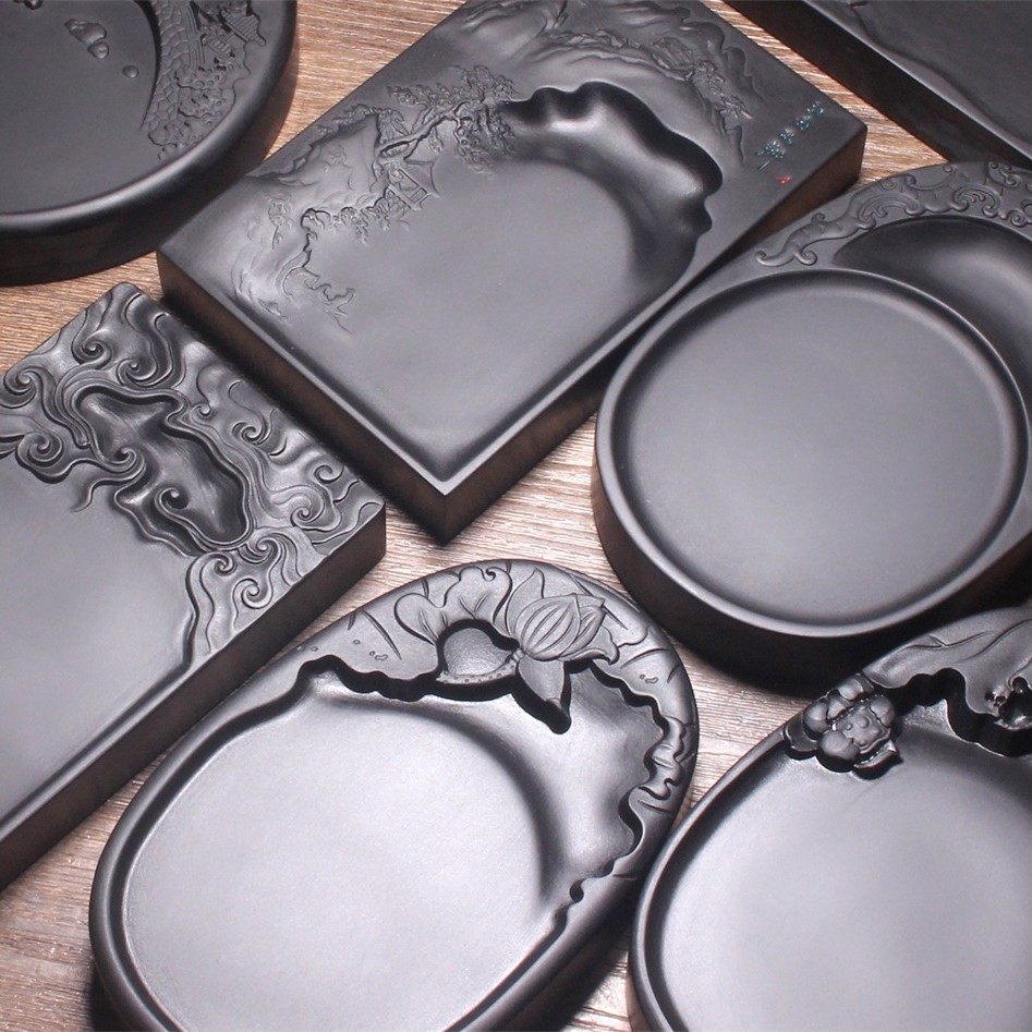 安徽名师歙砚砚台国家非遗经典老坑歙砚天然原石磨墨文房四宝