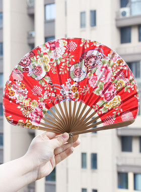 中国风古风棉布丝绸汉服跳舞扇子