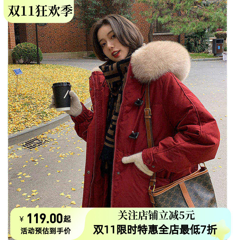 羽绒棉服女过膝长款2026年新款韩版时尚棉袄女加厚冬季棉衣外套