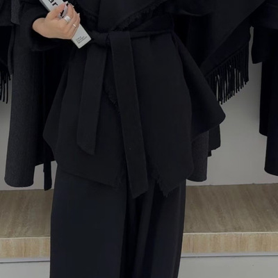 双面羊绒大衣女中长款韩版宽松