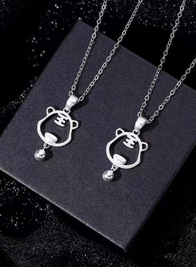 钛钢不掉色小老虎项链女小众设计感2022年新品虎年生肖属虎锁骨链