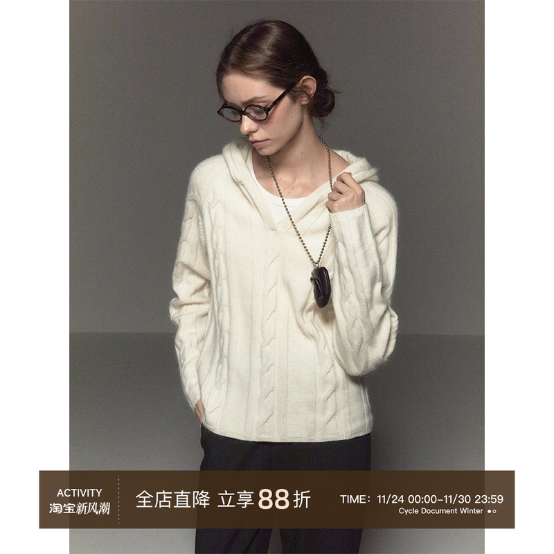 CycleDocument浣熊绒连帽毛衣