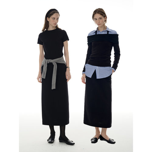 CycleDocument高腰直筒西装裙