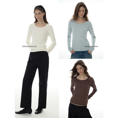 CycleDocument坑条针织圆领T恤