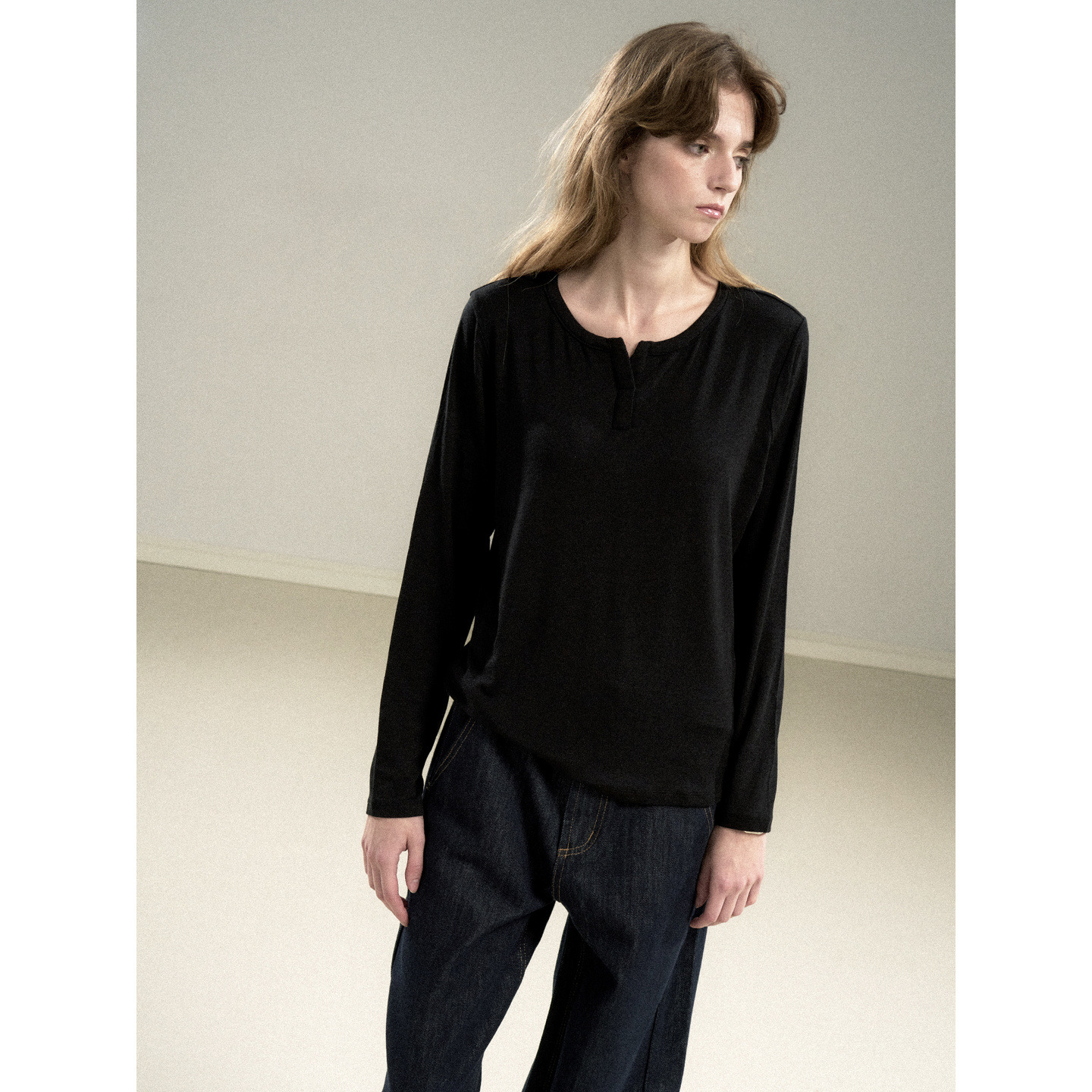 CycleDocument羊毛半开领针织衫